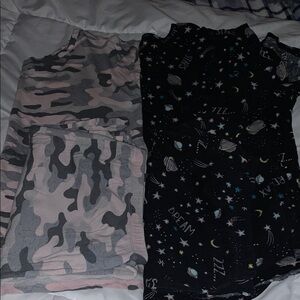2 sets of Secret Treasures Pink camo and blue space set Sleepwear